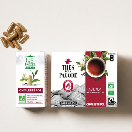 Lot cholestérol : thé + complément alimentaire
