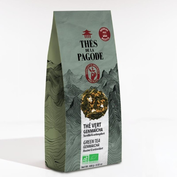 Un thé vert genmaicha traditionnel au riz soufflé