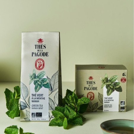 Thé vert bio parfumé menthe Nanah