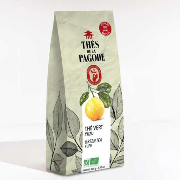 Thé vert bio, notes fraîches de yuzu