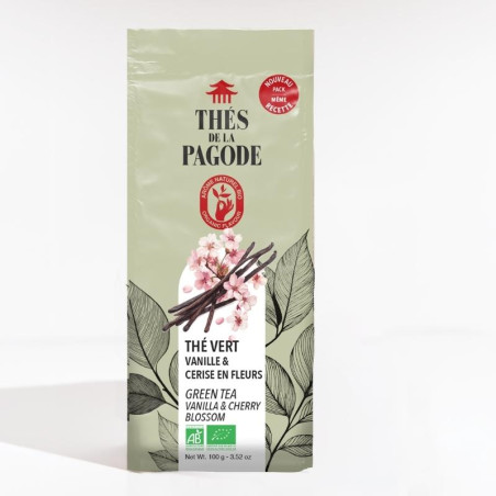 Thé Vert Vanille & Fleur de Cerisier - face